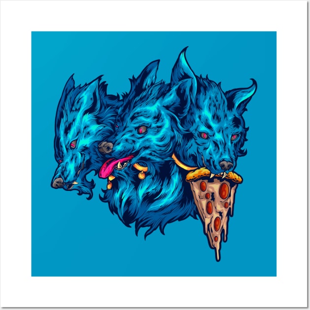 Cerberus Good Boy Pizza Doggo Wall Art by Austin Plug & Tunnel Co. 